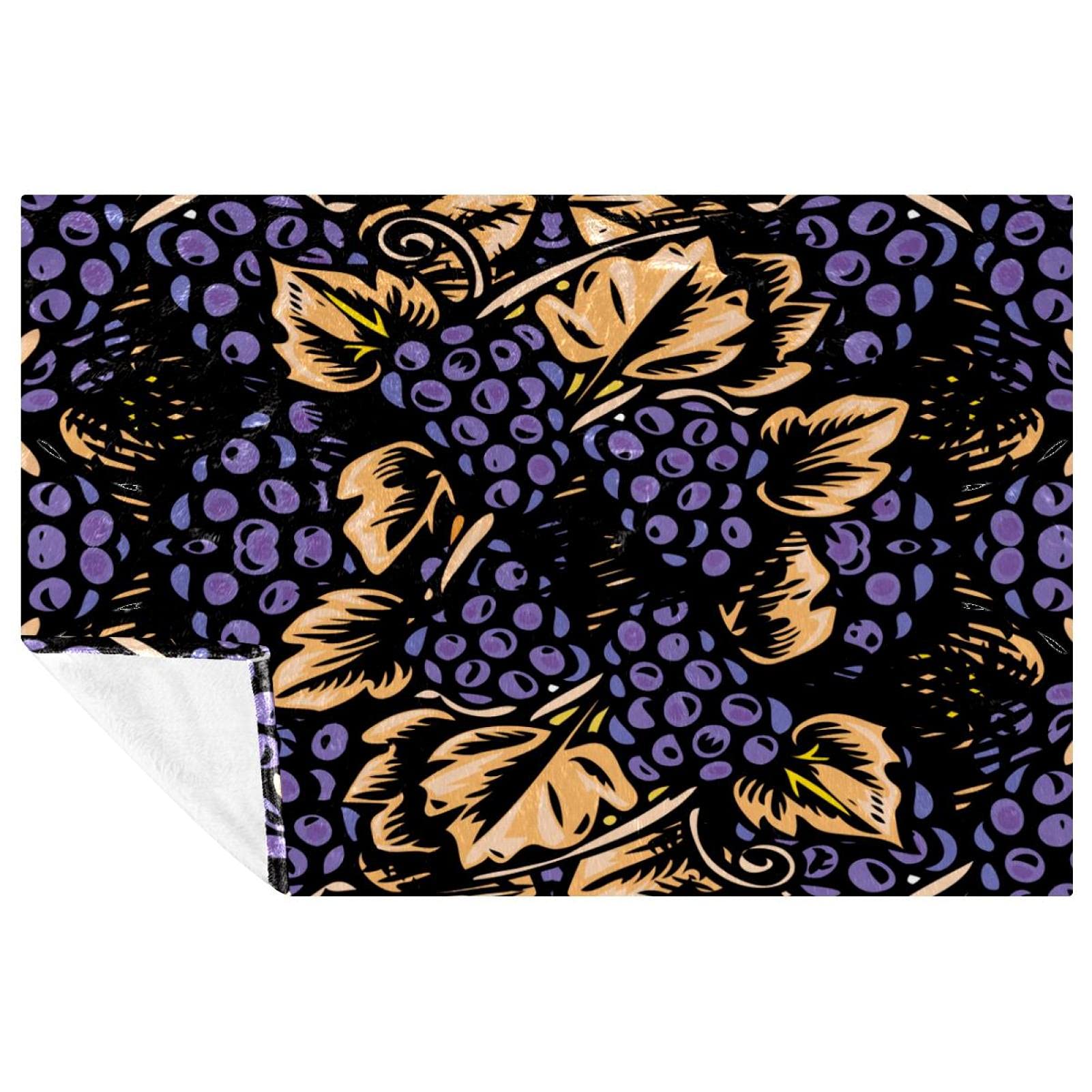 Couvre-lit violet raisin doux et chaud : l'élégance du textile vintage haut de gamme