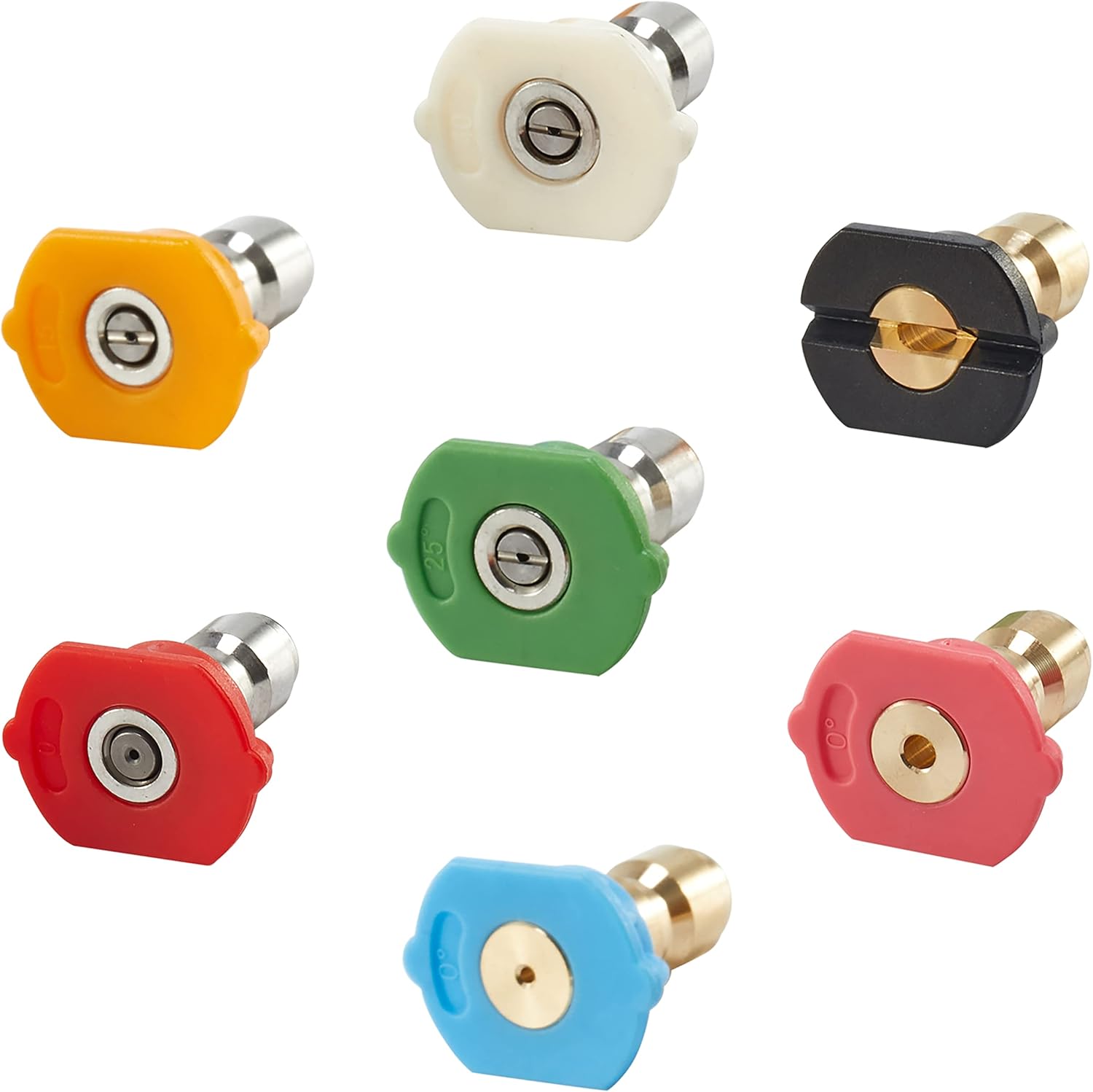 Raincovo Pressure Washer Nozzles Tips Set, 5 Degrees