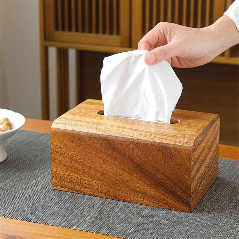 Distributeur de mouchoirs rectangulaire Multifonctionnel en Bois(L)