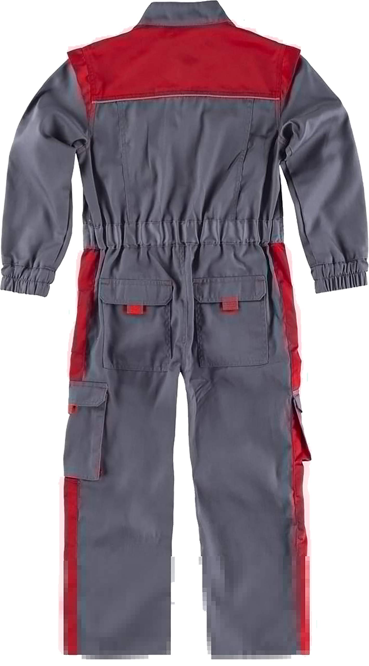 Teamwork Workteam Mono de Trabajo Infantil, Buzo de niños. Infantil Gris+Rojo 12