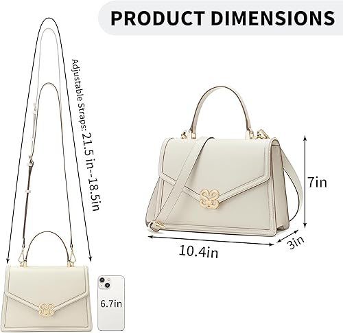 Miniatura 6 de Bolsa con asa superior, bolso de mano con asa superior para mujer, bolso de cuero de moda y bolso cuadrado elegante Beige,Gris oscuro,Negro