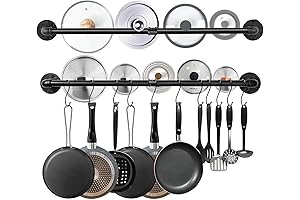 Industrial Pipe Pot and Pan Hanging Rails