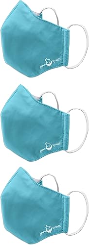 Miniatura 9 de green sprouts i play - Paquete de 3 mascarillas reutilizables y bolsa de almacenamiento con filtro de carbono y resistente al agua para adultos,