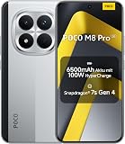 XIAOMI POCO M8 Pro, Smartphone 12+512GB, 6.83" CrystalRes 1.5K AMOLED Display, Snapdragon® 7s Gen 4, 50Mp Light Fusion 800 with OIS, IP68 Dust and Water Resistance, Silver, Charger Not Included - 1