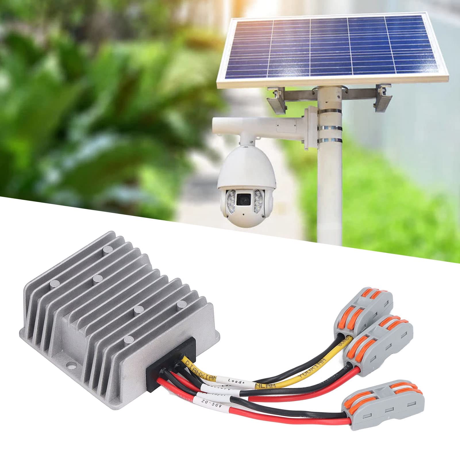 Kontroler Słoneczny MPPT, Kontroler ładowania Panelu Słonecznego 300W 20A z Wielokrotną Ochroną, Zewnętrzny Kontroler Panelu Słonecznego do Baterii Słonecznych Lamp Ulicznych(13,8V)
