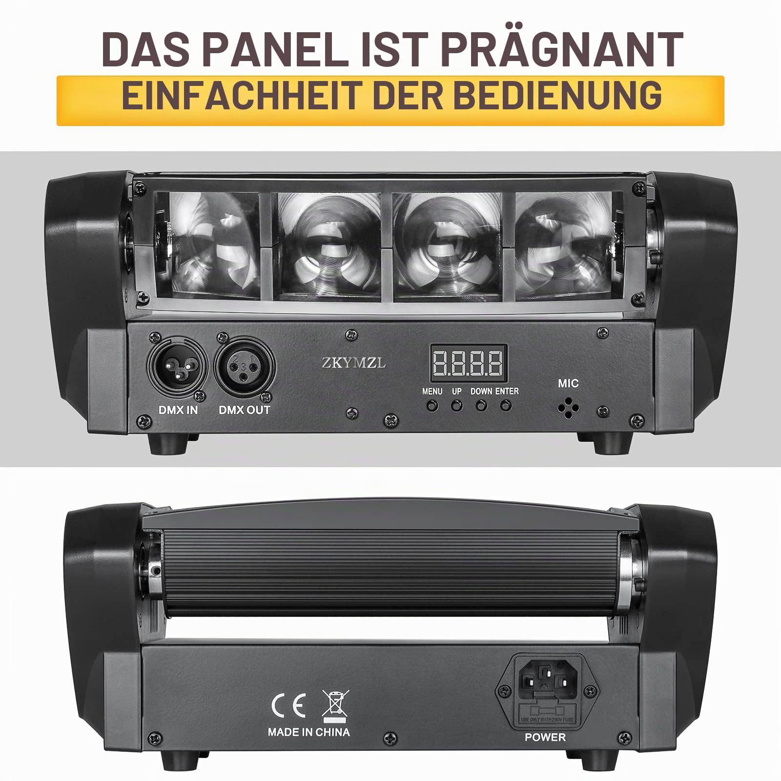 ZKYMZL RGBW LED Spider Moving Head Partylicht mit led beam Lichter by dmx512 controlled Great für Discolicht Stage Lighting Shows