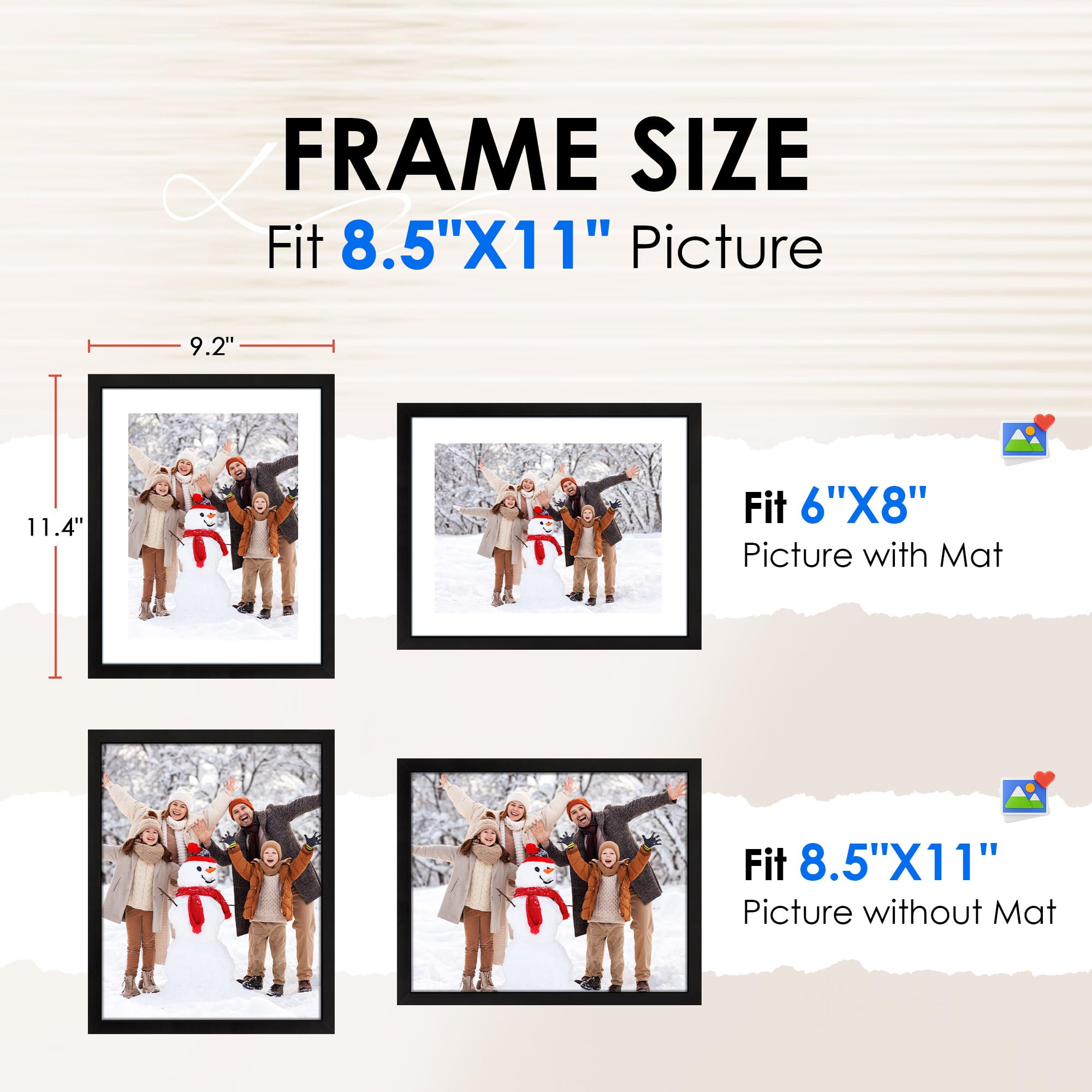 Fixsmith Frame Snapklik.com : FIXSMITH 85x11 Picture Frame Set Of 2, Photo Frame