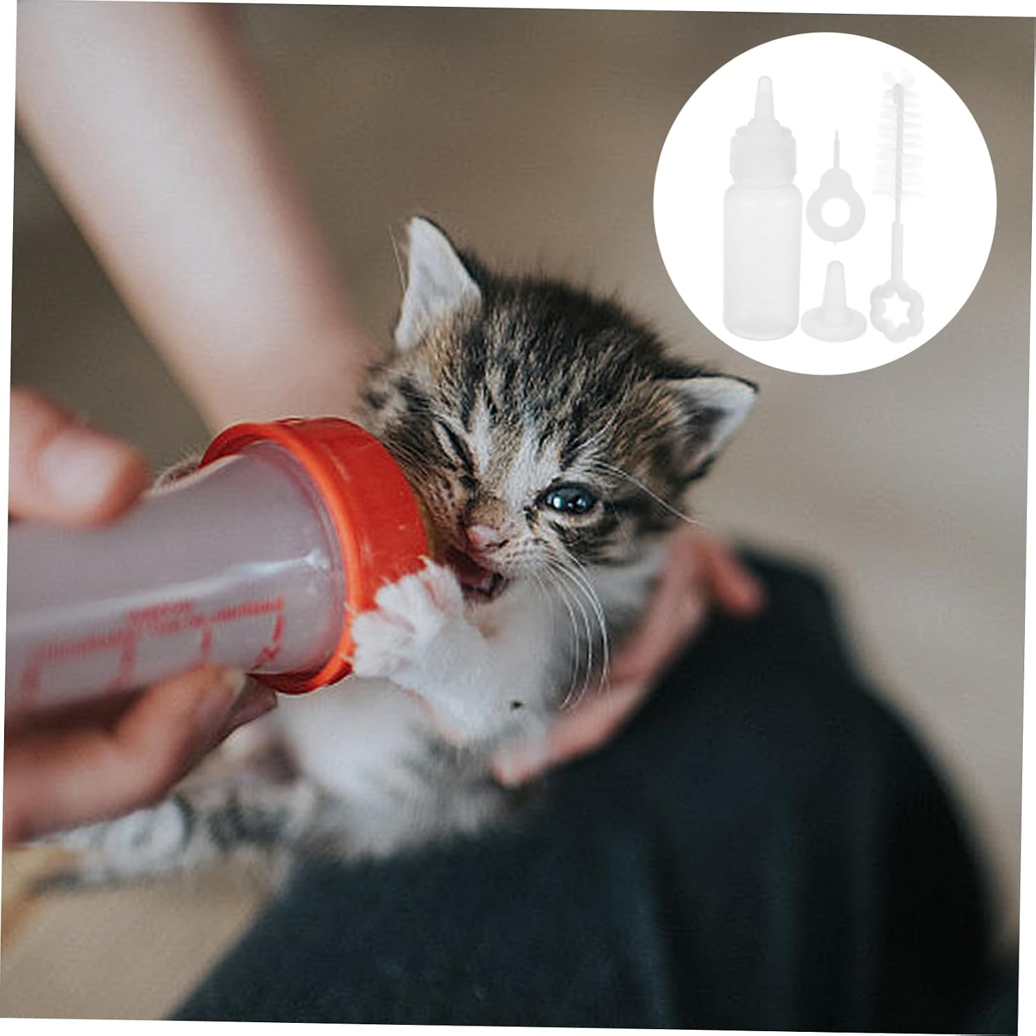 1set Kitten Nursing Bottle Pet Feeder for Puppies Kittens and Animals Easy to Break- Design for Newborns and Convenient Feeding