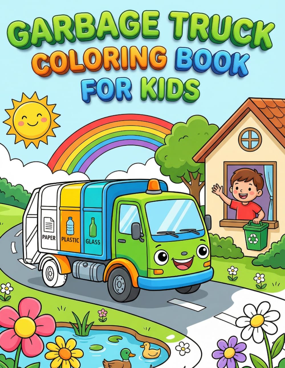 Garbage Truck Coloring Book for Kids: Color, Learn & Recycle: A Fun Way to Love Our Planet! (Truck Coloring Series)