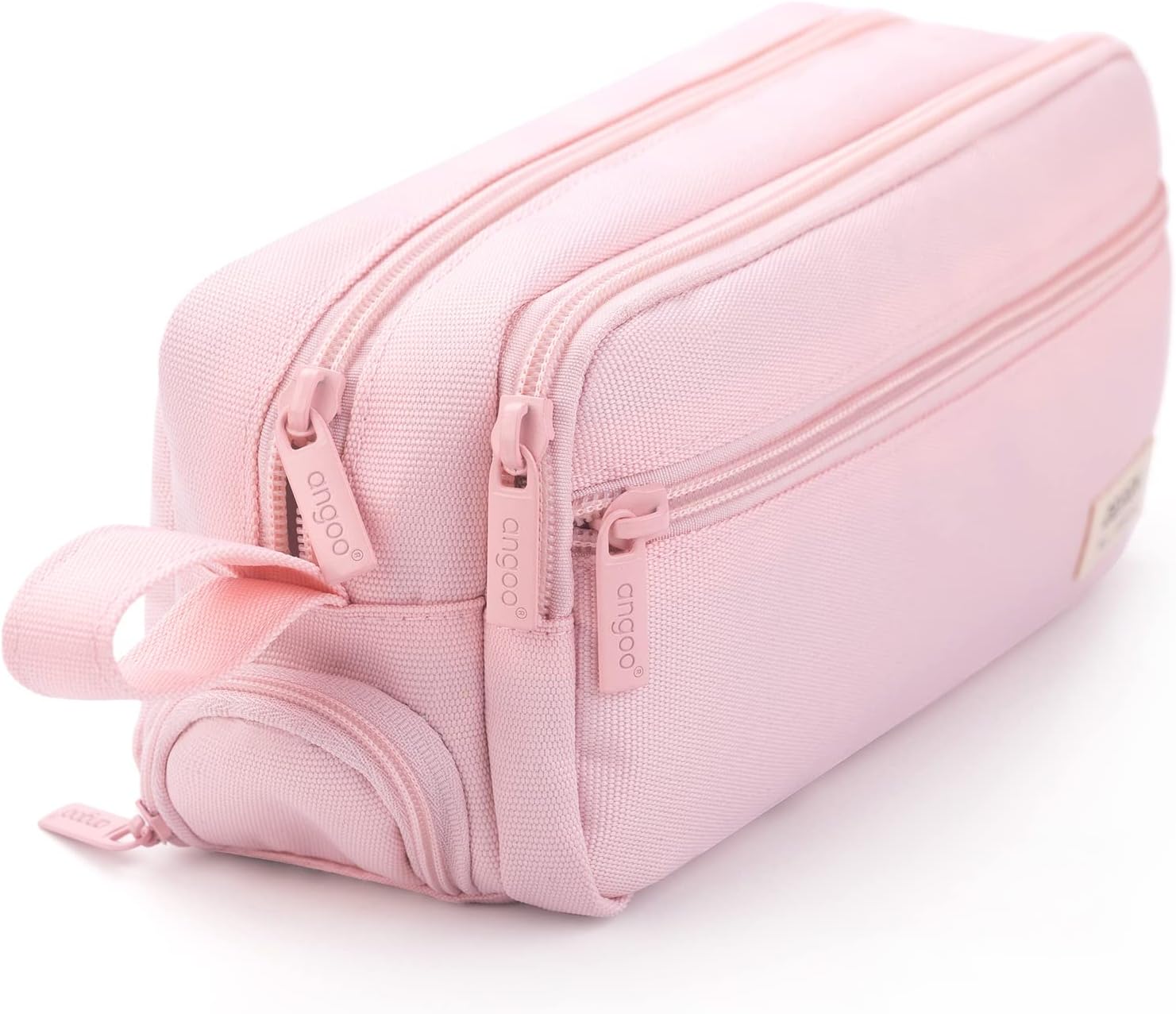Large Pencil Case High Capacity Holder Box Storage bag Desk Organizer Marker Pouch Pen For Middle School Office College Adult Girl and Boy(Pink)