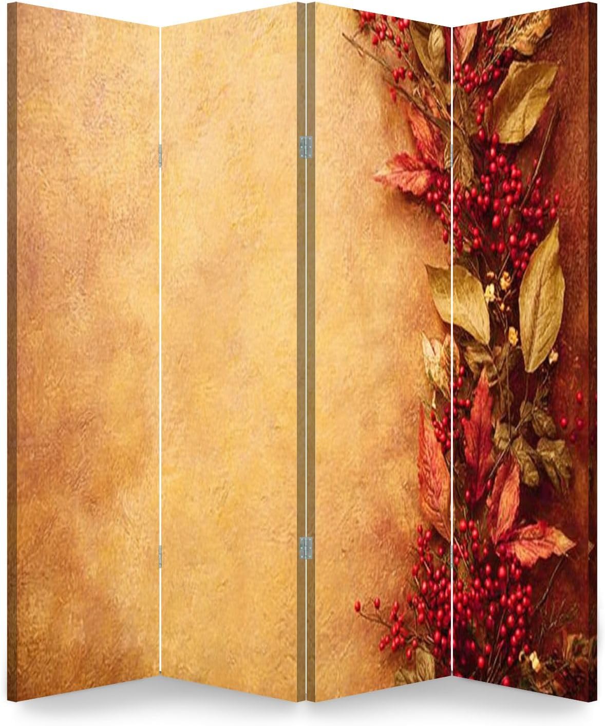 Partition Fall Amazon.com: 4 Panel Room Divider Screen Fall Garland Folding Privacy ...