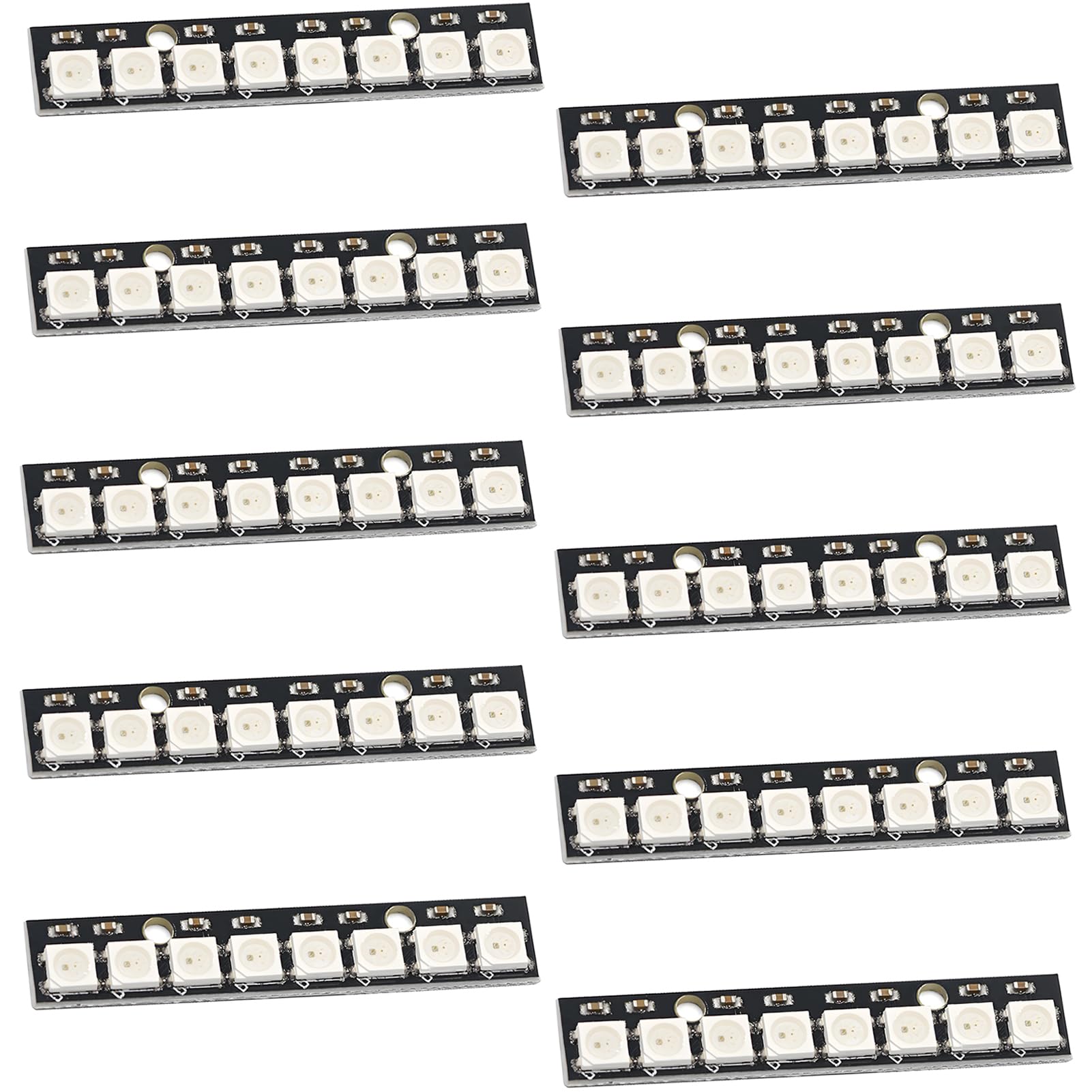 Joycabin 10 pezzi 8 bit WS2812 RGB LED Modul, 5050 LED Stick Built-in Driver Luce Colorata Scheda di Sviluppo Compatibile per Arduino Raspberry Pi ESP32