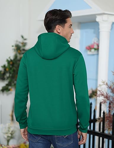 Vista 3 de TACVASEN Sudadera deportiva con capucha para hombre, con forro polar, suave, casual, con bolsillo