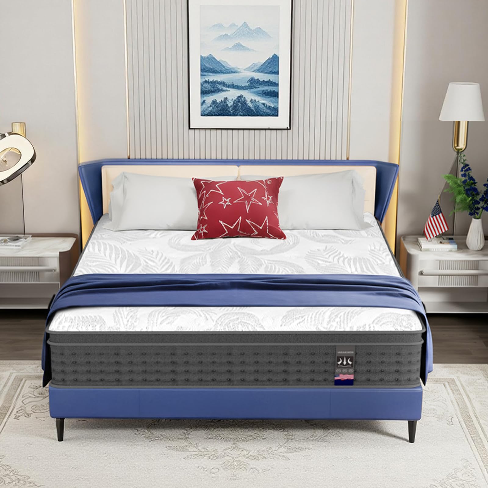 King Mattress 14 Inch, Medium Plush Colchones King Size Mattress