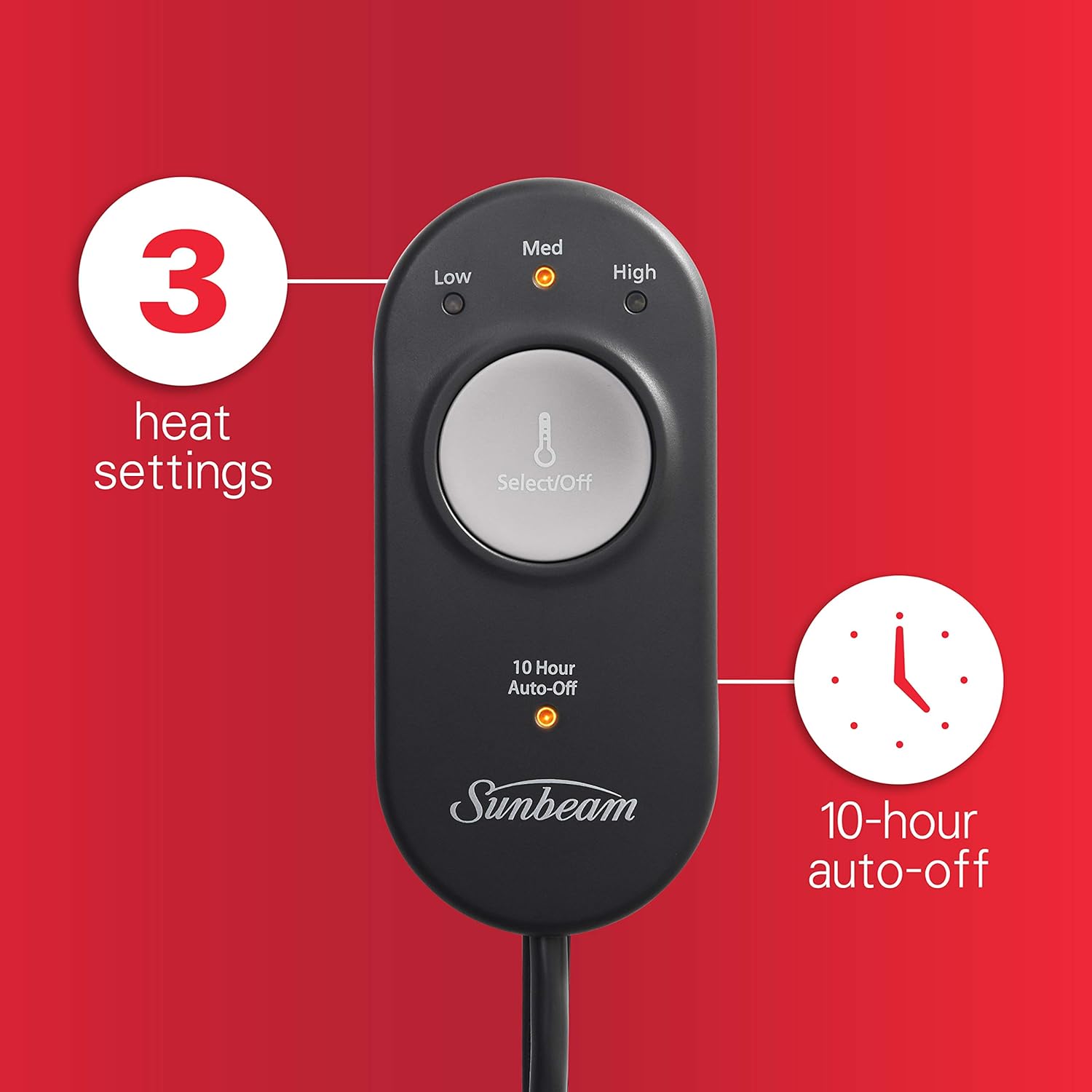 Sunbeam Heated Body Pillow, 1 Count (Pack of 1) : Home & Kitchen