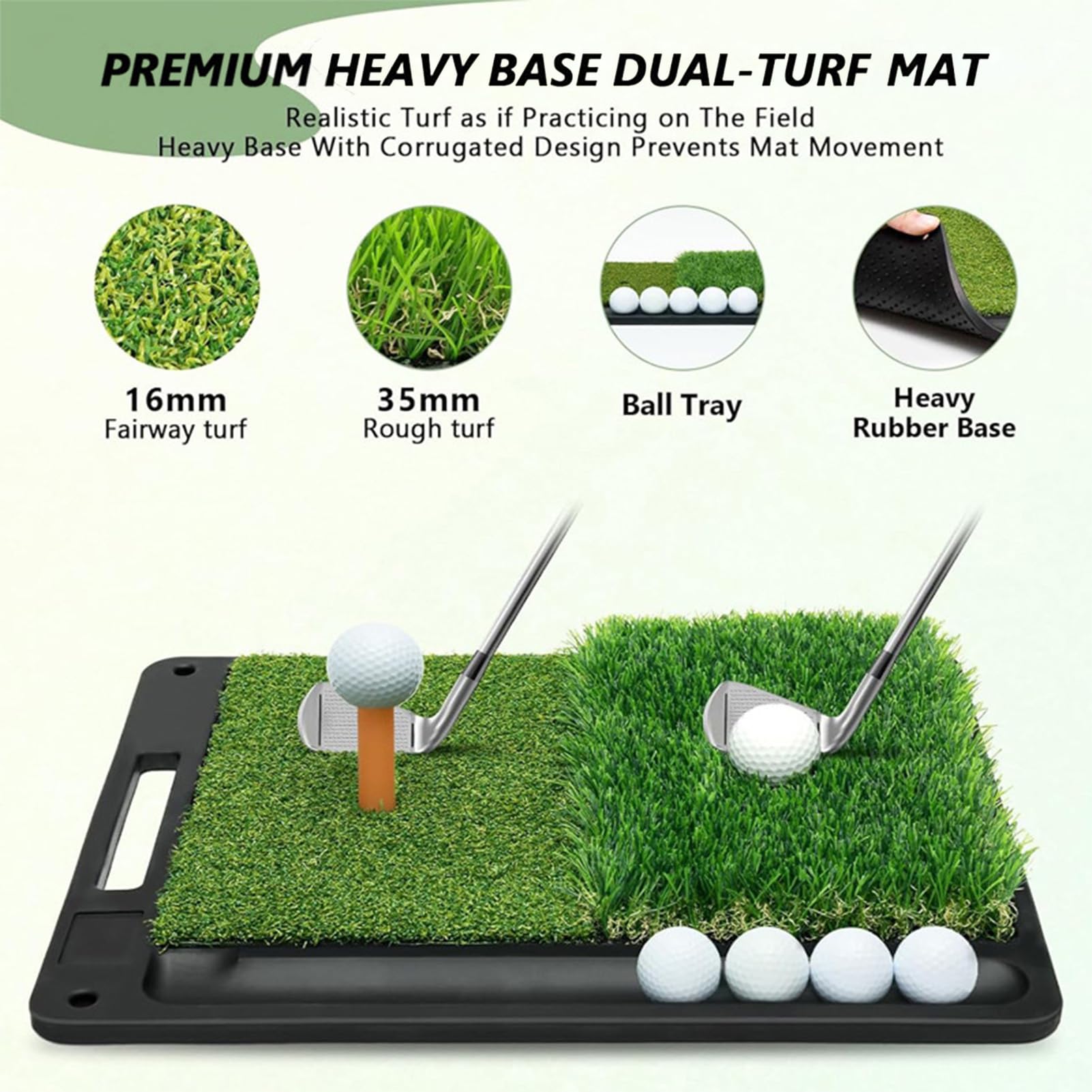 Golfnetz, 10 Fuß -Übungsnetz mit Übungsmatte für das Hinterhof-Chipping-Swing-Training, Tragbar, Einfach Aufzubauen, Langlebiges Polyesternetz, Geschenk für Männer