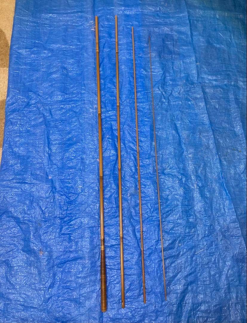 南山特作 ヘラ竿 13.3尺 竹製 4本継（約120cm）セット 収納