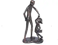 Presentes de pai de filha, pai, filha, estatueta dançante, presentes de aniversário para pai, filha, imitação de escultura de ferro para o dia dos pais, presentes de aniversário de Natal para pai,
