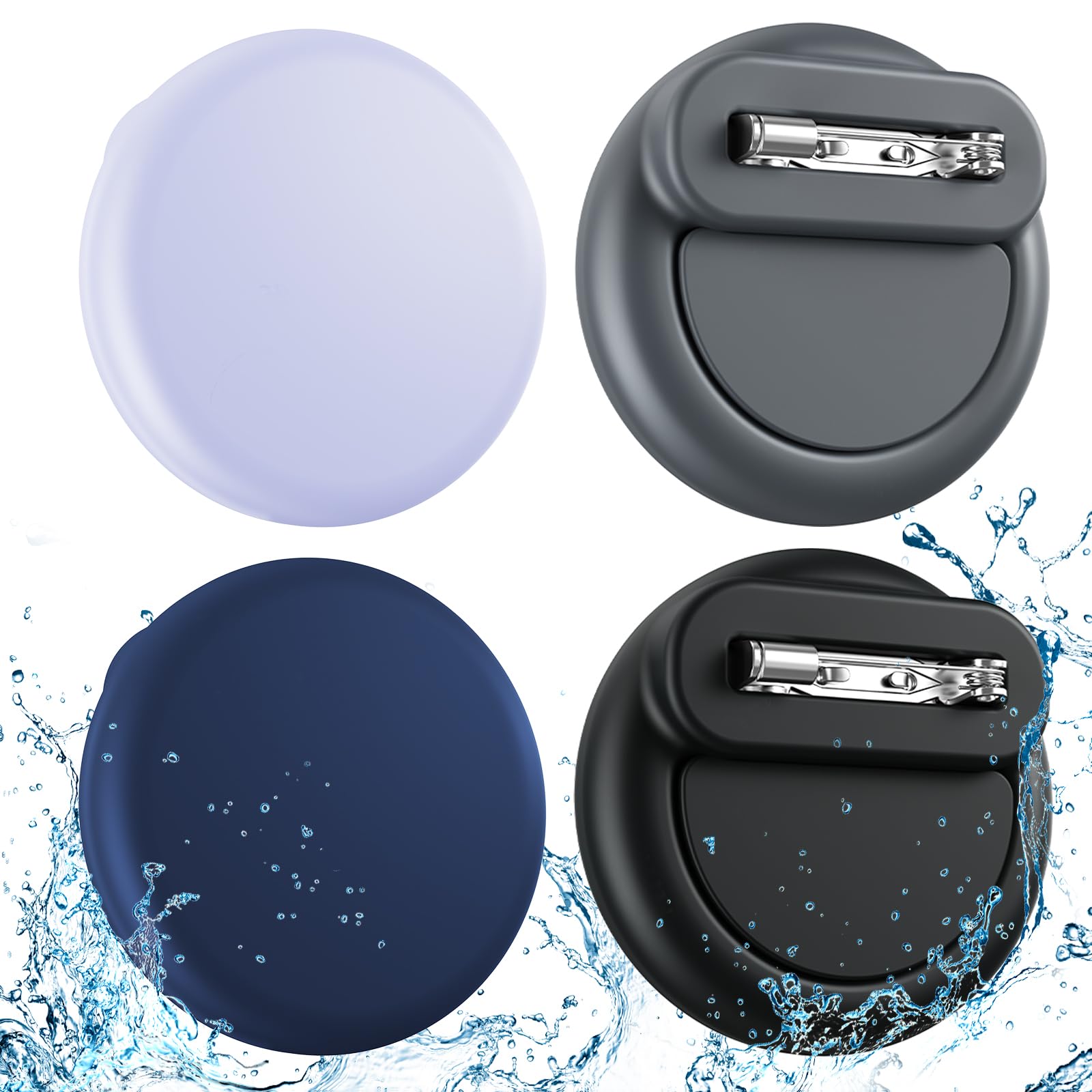 Air Tags-4 Pack Apple Kids Hidden Case, AirTag Holder for Kids, Waterproof AirTag Holder with Invisible Pin, Anti Lost, for Kid,Elderly,Luggage,