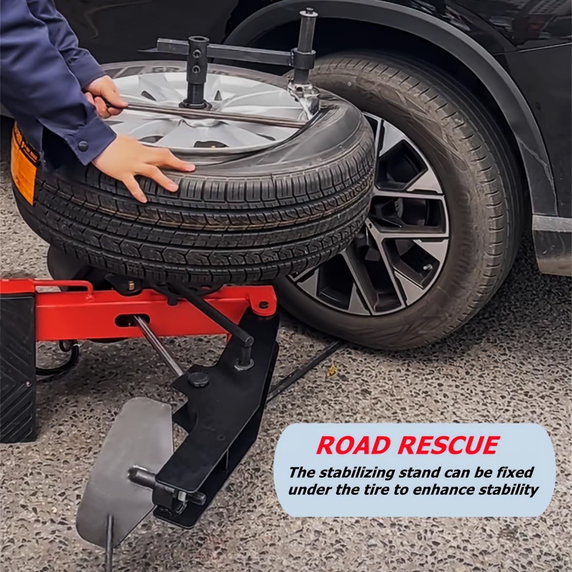 Kein Strom erforderlich, Mini-Reifenmontierer-Griff für 12-21 Zoll Reifen, mit einer maximalen Radgröße von 39 Zoll. Es ist sehr geeignet für Außen- und mobile Autoreparaturen, ideal für persönliche