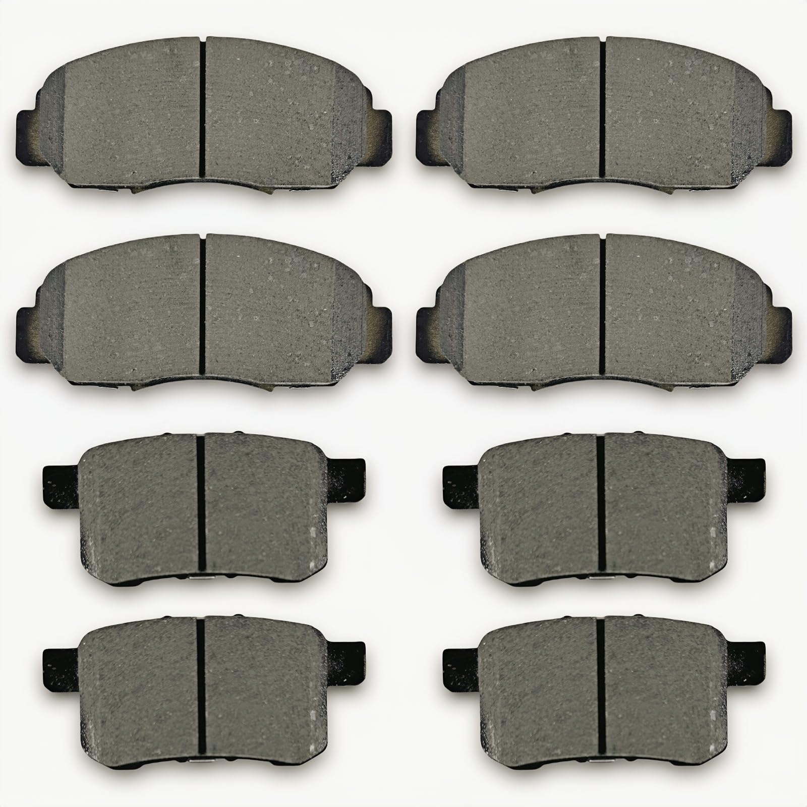 ALADICHE 8pc Front/Rear Ceramic Brake Pads