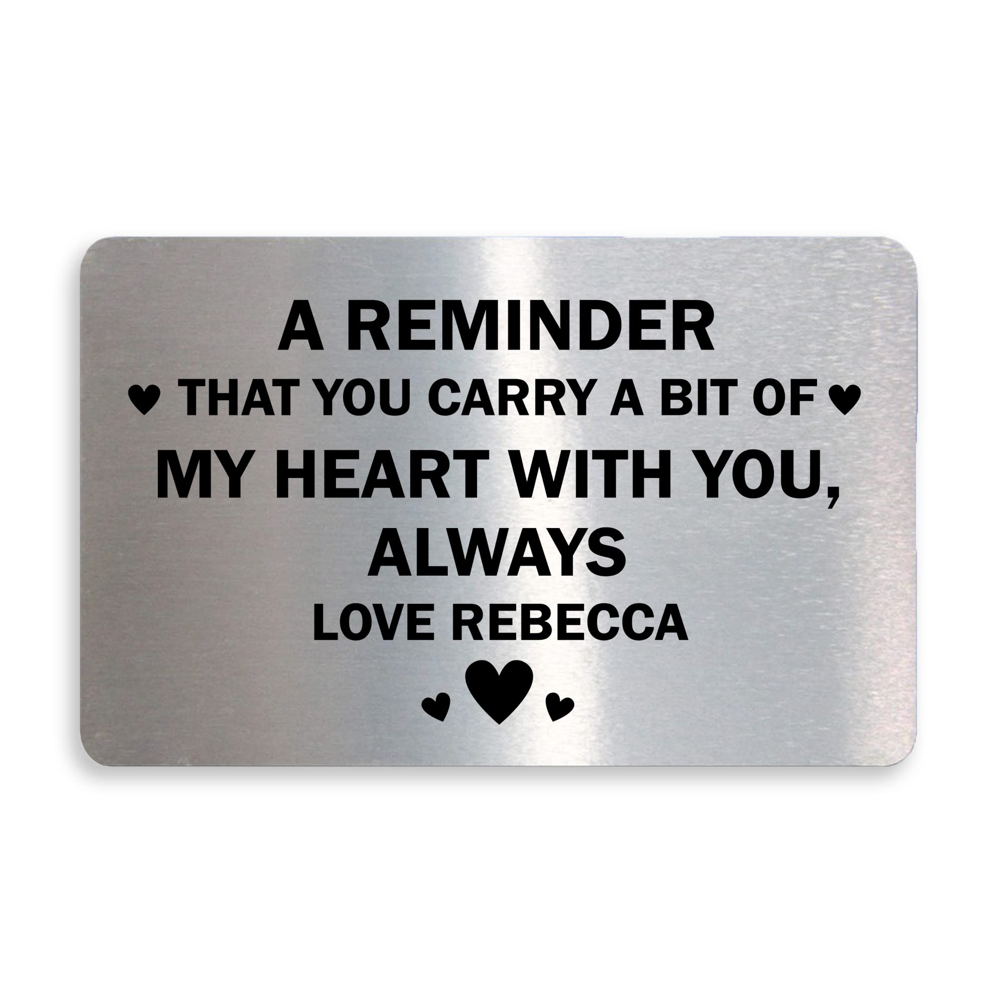 Personalised Wallet Card Insert Love Gifts For Him Her Anniversary Birthday Xmas