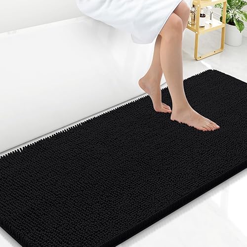 Miniatura 116 de Arotive Alfombras de Baño 30x20, Alfombras de Baño de Chenilla Shaggy Extra Suaves y Absorbentes, Lavables a Máquina con Respaldo de Goma