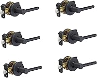 Vista 9 de Yaxa Basics Palanca de puerta contemporánea Madison - Passage - Negro mate, paquete de 1