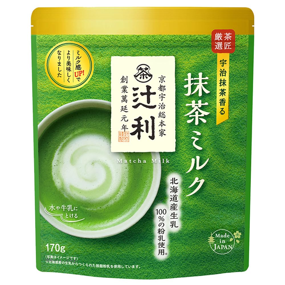 Amazon.co.jp: 片岡物産 辻利 抹茶ミルク 170g×12袋入 : 食品・飲料・お酒