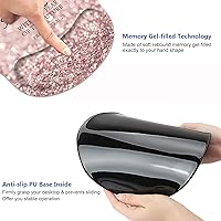 Vista 5 de Alfombrilla ergonómica para mouse con soporte de muñeca y posavasos para café, bonita almohadilla para reposamuñecas con base de poliuretano