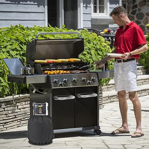 Miniatura 4 de Cubierta para tanque de propano, cubierta de cilindro de gas para parrilla de 20 libras, bolsa protectora para exteriores, resistente al agua, tela