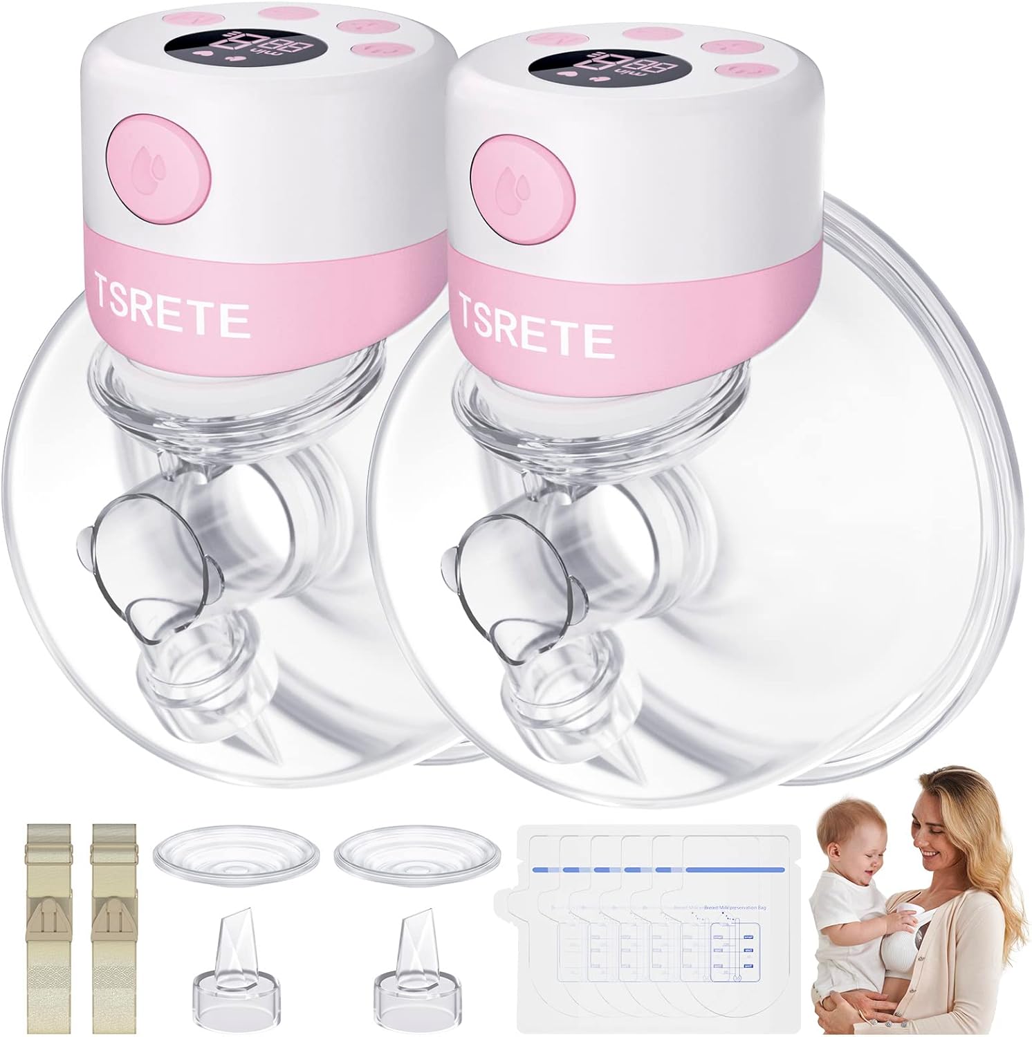 TSRETE Double Wearable Breast Pump