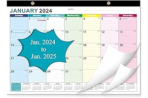 Big Calendar 2024: Wall Mount, Desk Calendar Over 20 Months - January...