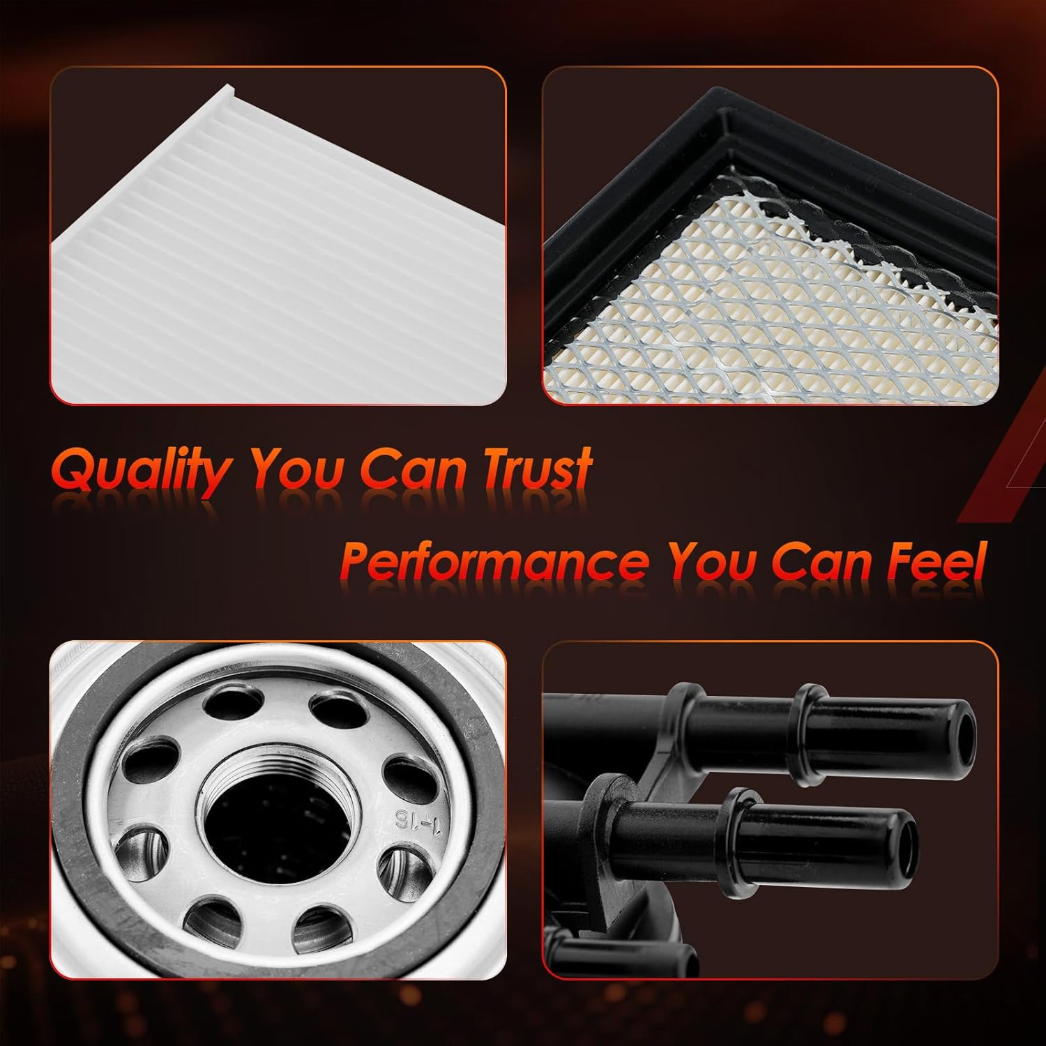 6.7L Diesel Filter Kit, FD-4624 Fuel Filter, FA2031 Engine Air Filter, FP92 Cabin Air Filter, FL2124S Oil Filter, Compatible with 2020-2023 Ford F250 F350 F450 F550 Super Duty V8