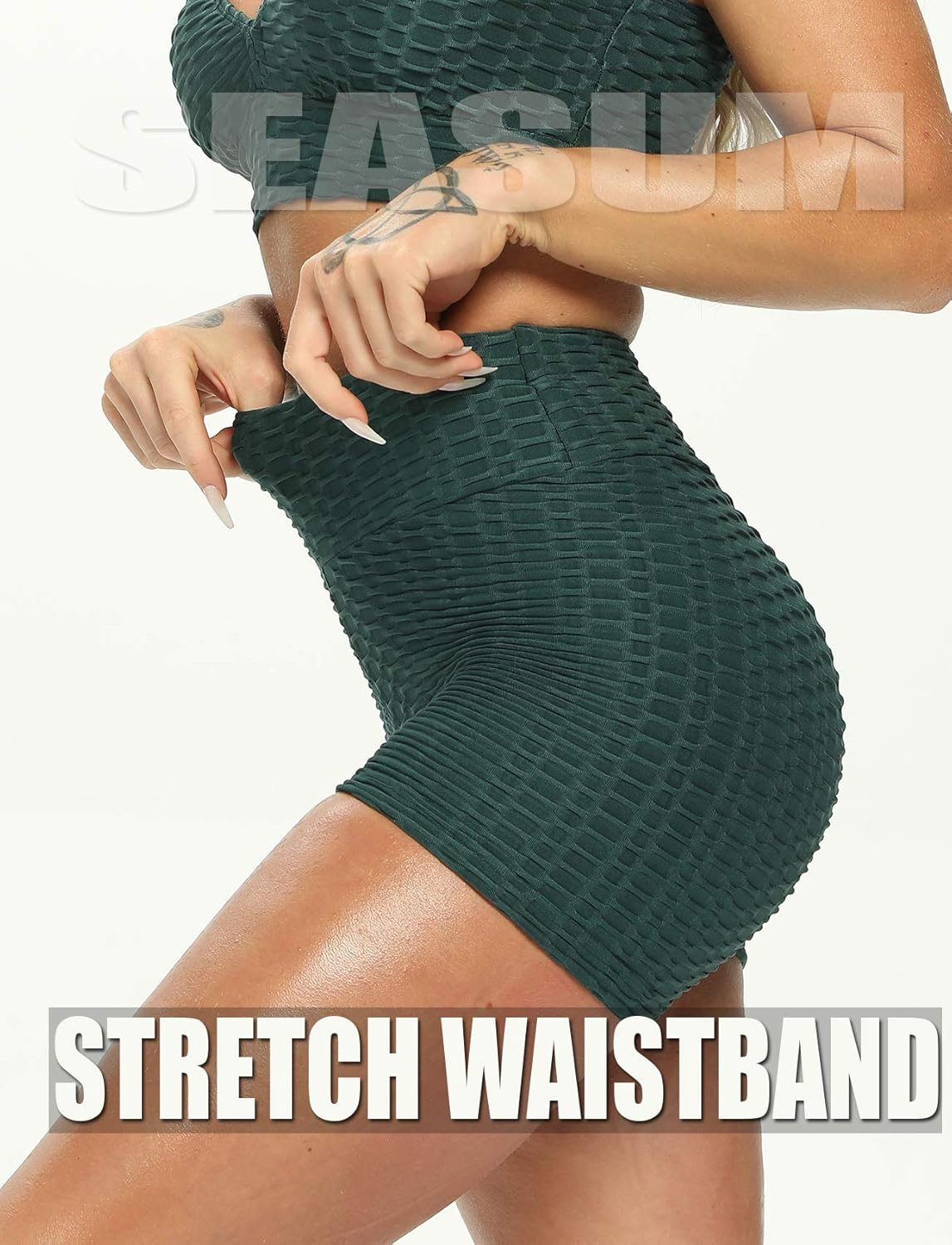 SEASUM Women Scrunch Booty Sexy Shorts High Waist Gym Workout Butt Lifting Yoga Short Hot Costume Outfit - Image 5