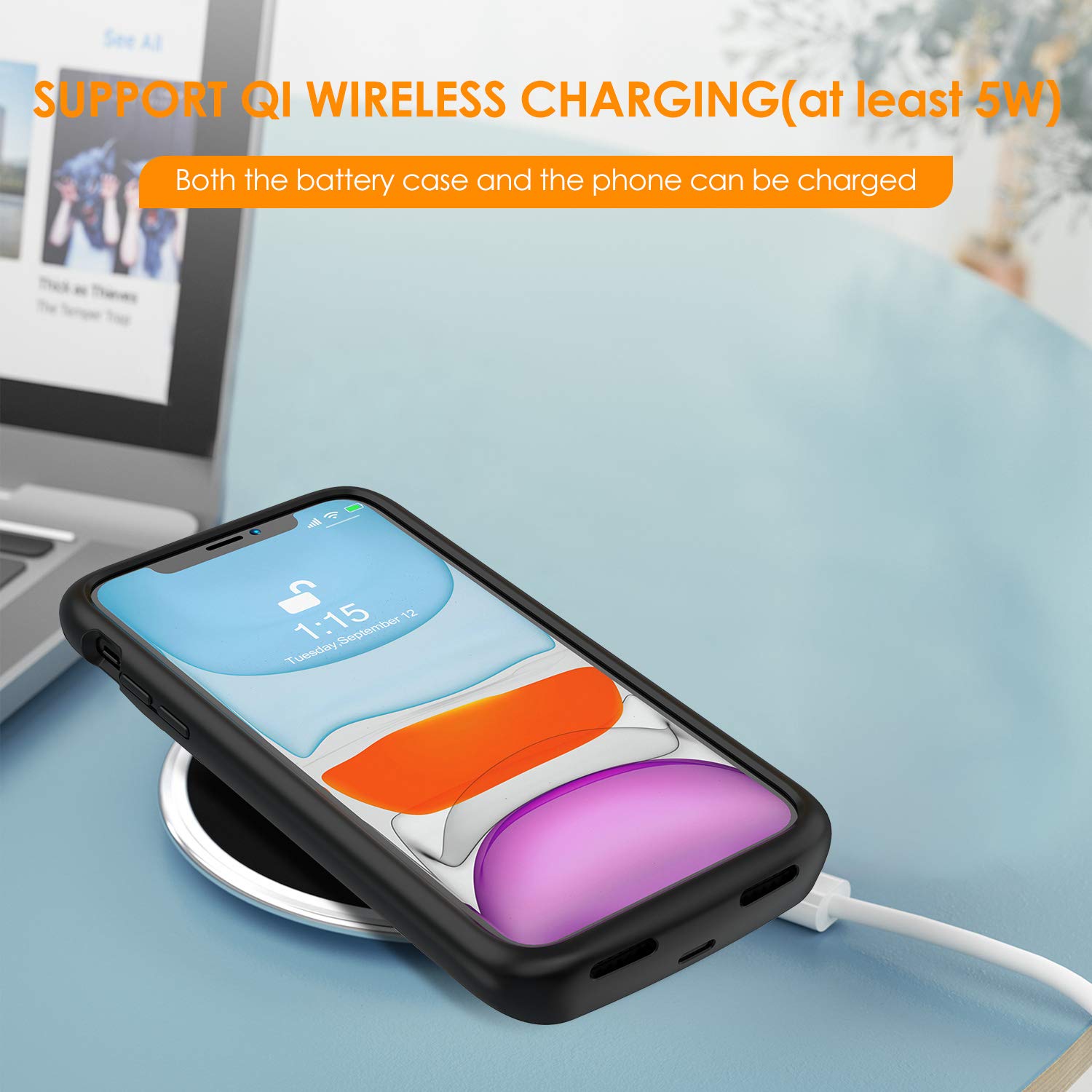 Cover Batteria IPhone 11 6800mAh - Custodia Ricaricabile, Power Bank Integrata - Foto 10