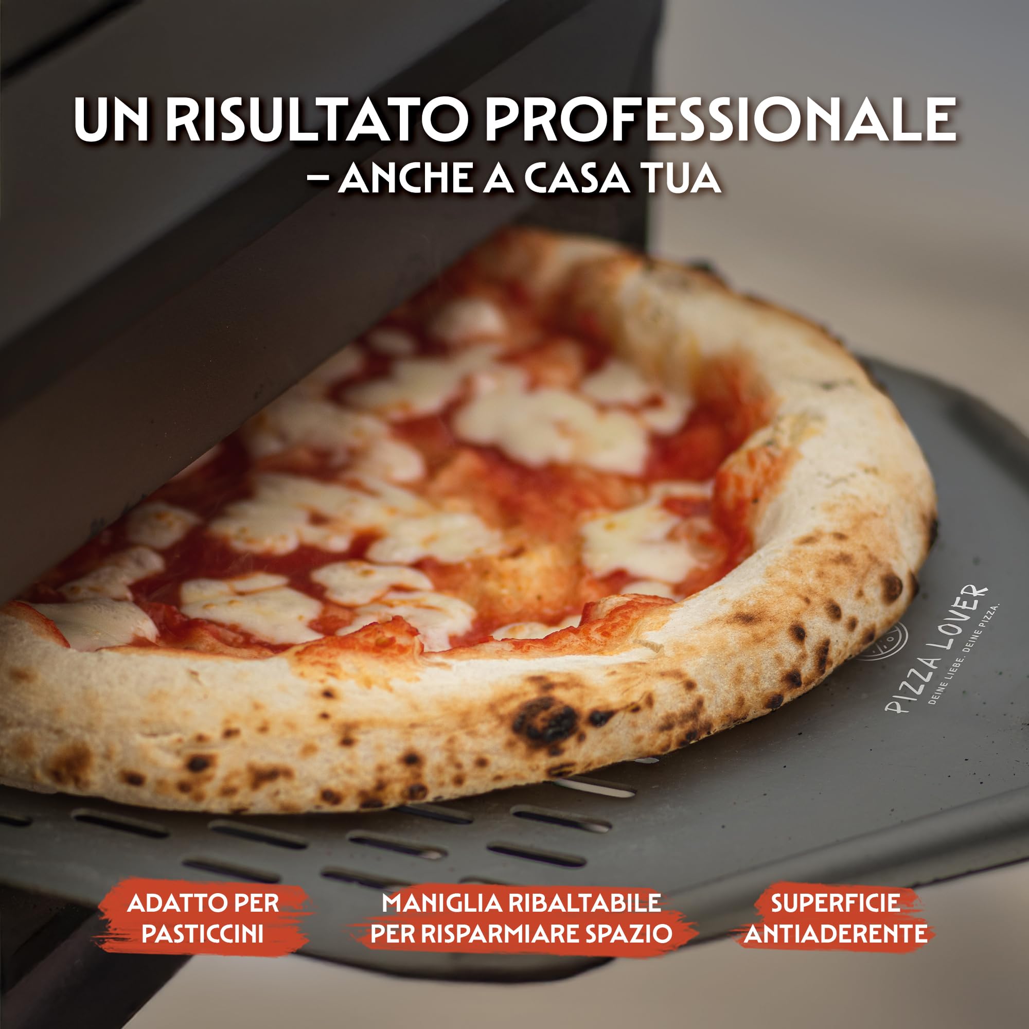 Set Pizza Lover con pietre per pizza premium per forno e grill – 4 in 1 – con forbici per pizza + pala forata + pietra per pizza fino a 800 °C in cordierite e ricettario