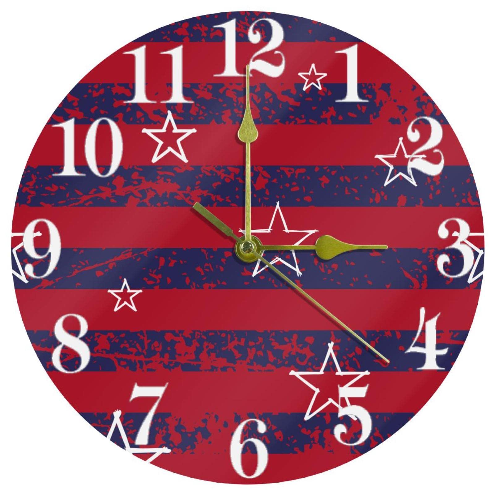 Horloge murale à quartz silencieuse et ronde pour école ou bureau