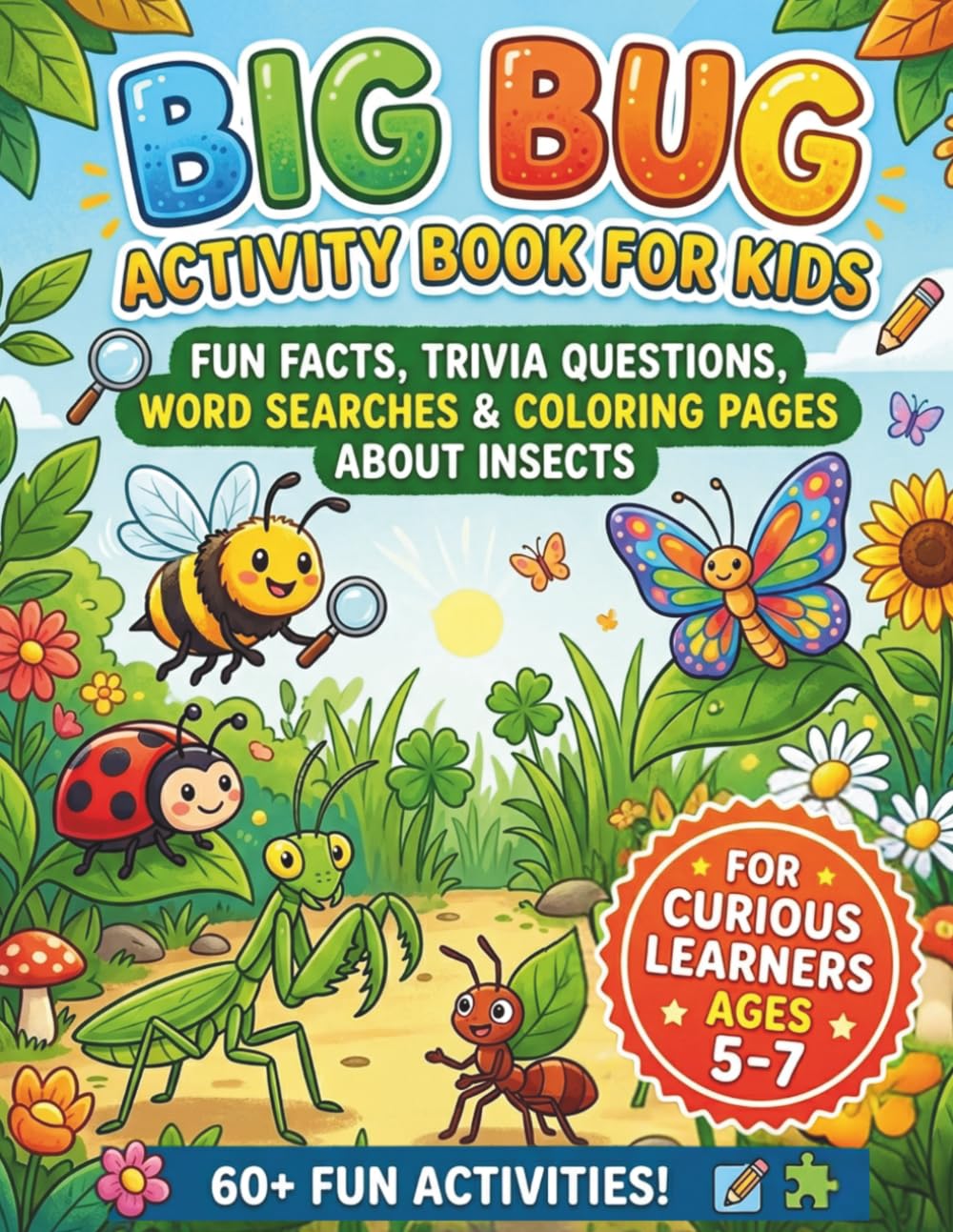 Big Bug Activity Book For Kids!: Fun Facts, Trivia Questions, Word Searches & Coloring Pages About Insects