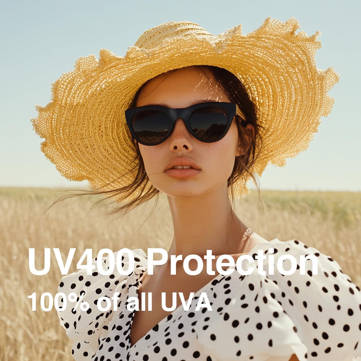Smart Sunglasses with Bluetooth, Audio Sunglasses with Speaker, UV400 Polarized Lens, Open Ear Music and Hands-Free, Touch Control, Outdoor UV Protection