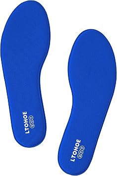 Memory Foam Insoles for Men, Replacement Shoe Inserts for Work Boot, Running Shoes, Hiking Shoes, Sneaker, Cushion Shoe Insoles for Foot Pain Relief, Comfort Inner Soles 8mm Navy US 9