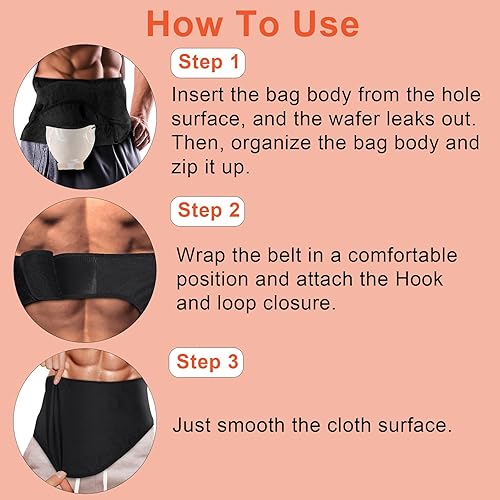 Miniatura 7 de Cinturón de ostomía, suministros de ostomía Fundas para bolsas de ostomía para deportes Cinturón de ileostomía para hombres y mujeres Abdomen