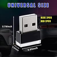 Vista 59 de Augeny 4 lámparas LED USB para el interior del automóvil, luz nocturna decorativa USB enchufable, kit de iluminación ambiental portátil, accesorios