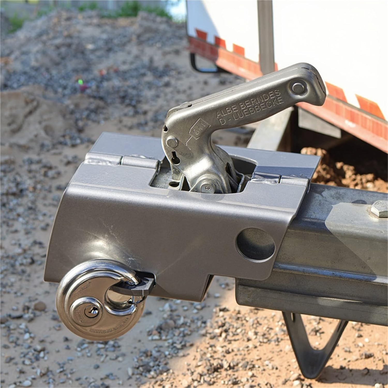 HT1933 Heavy Duty Steel Trailer Hook Lock Rear Arm Bars Condition Hitch for Truck RV Yacht 1Pcs