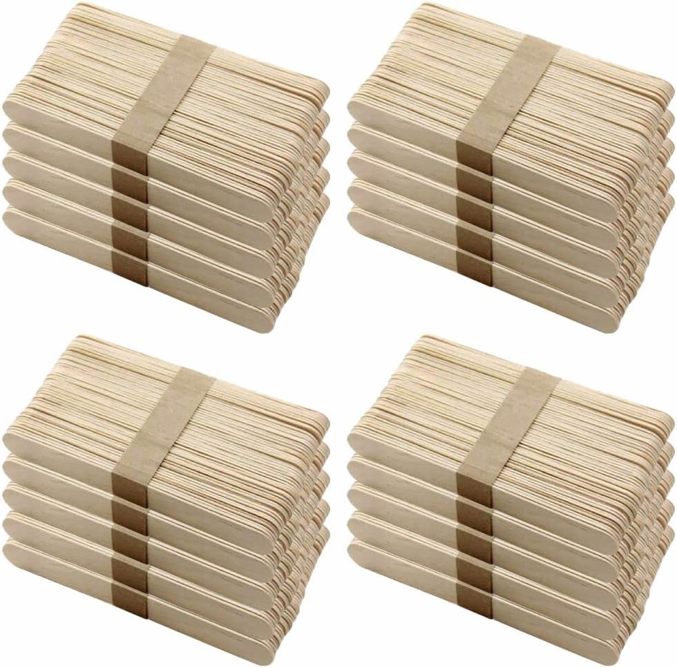 1000 Natural Lollipop Sticks, Wooden Lolly Sticks, Lollipop Stick for Ice Cream & Craft Sticks for School Craft, Popsicle Sticks, Glue Spreader, Ice Cream Sticks Kids Craft Popsicle