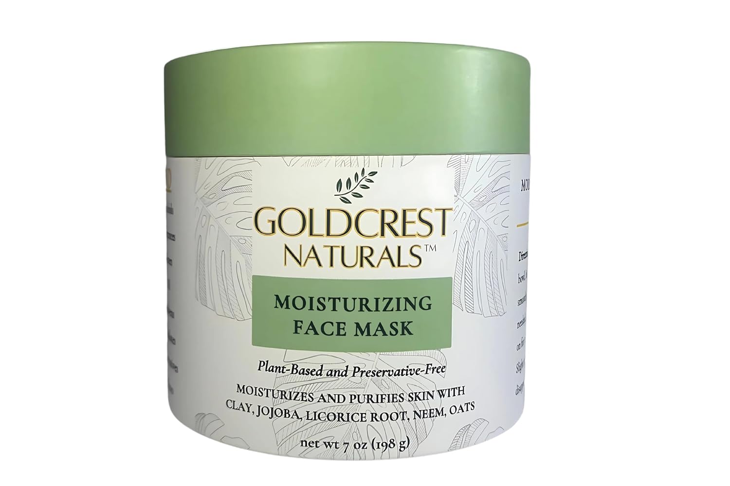 Moisturizing Face Mask For Dry Skin - Organic & Natural Skincare With Neem & Clay - Hydrates & Softens Skin - 100% Plant-Based, Cruelty-Free, Preservative-Free, & Eco-Friendly, 7 oz