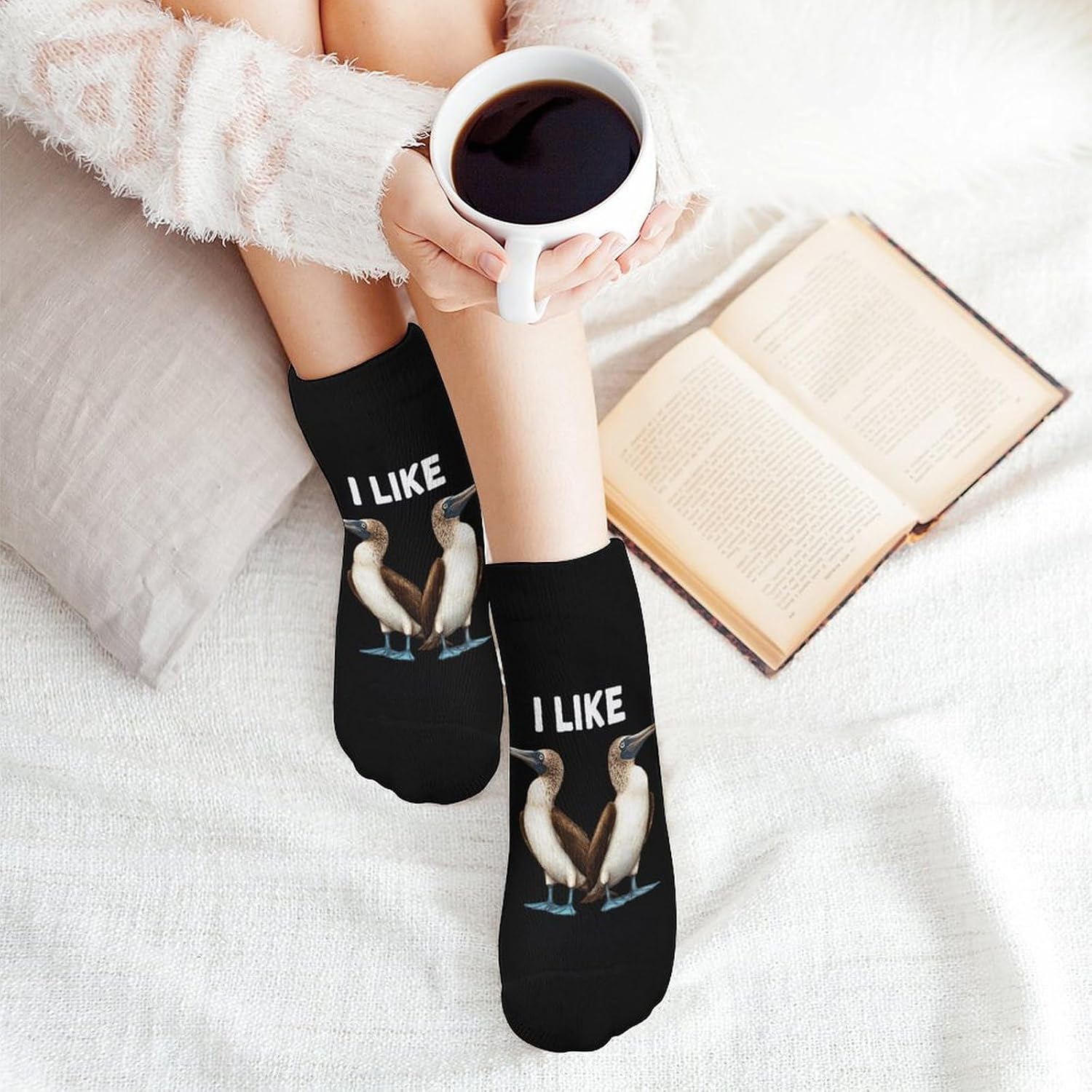 Blue Footed Boobies Seabird Socks for Men Women 5 Pairs Ankle Socks