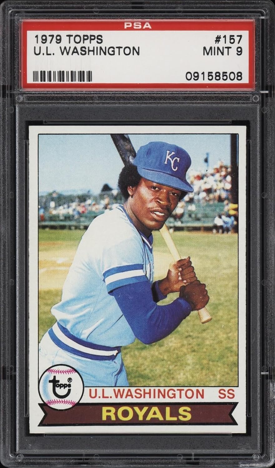 1979 Topps #157 U.L. Washington - Royals - PSA 9-09158508- Baseball Card - Slabbed Baseball Cards
