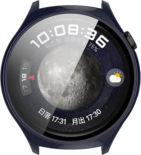 Miniatura 8 de PC+Funda protectora de pantalla de vidrio templado compatible con Huawei Watch 4, protector de pantalla para Huawei Watch 4, cobertura completa
