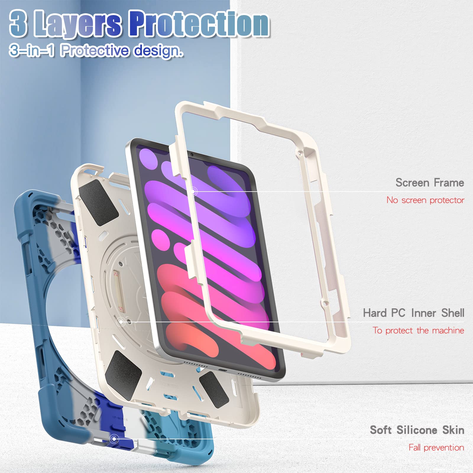 Custodia intelligente per iPad Mini 7 2024 A17 pro 8.3